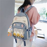 Cute Korean Version Of Large-capacity Hit Color Backpack main image 5
