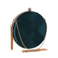 The New Round Dinner Bag Woven Dress Bag Fashion Pendant Small Square Bag Diagonal Bag main image 6