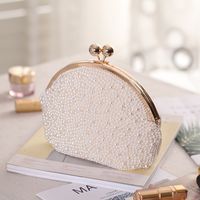 Ladies Handbag Pearl Chain Banquet Bag Urban Simple Open Tote Bag main image 5