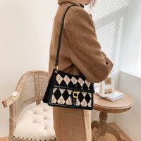 New Fashion Simple Messenger Bag Rhombus One-shoulder Small Square Bag main image 5