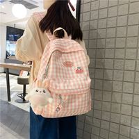 2021 Winter Backpack Large-capacity Plaid Pattern Backpack main image 3