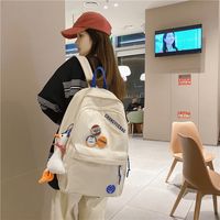 Korean Version Of Simple Backpack College Style Hit Color Cute Schoolbag main image 3