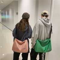 Candy Color Shoulder Bag Korean Leisure New Large-capacity Canvas Bag Wholesale main image 2