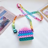 Spring And Summer New Children's Backpack Candy Color Bubble Silicone Bag Korean Cute Messenger Bag sku image 4