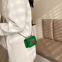 New Trendy Candy Color One-shoulder Messenger Chain Fashion Bag sku image 2