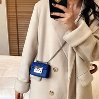 New Trendy Candy Color One-shoulder Messenger Chain Fashion Bag sku image 3