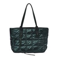 Fashionable Rhombic Space Cotton Shoulder Large Capacity Portable Tote Bag sku image 1