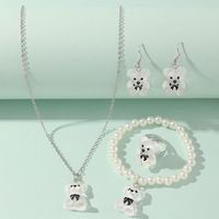 White Resin Pendent Bear 5 Pieces Combination Jewelry main image 2