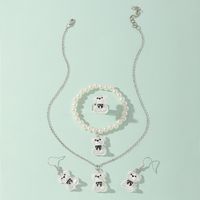 White Resin Pendent Bear 5 Pieces Combination Jewelry main image 3