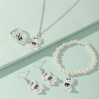 White Resin Pendent Bear 5 Pieces Combination Jewelry main image 5