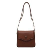 2021 New Retro Korean Version Of Messenger Chain Shoulder Small Square Bag Solid Color Bag sku image 4