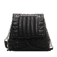 Chain Bag 2021 New Trendy Fashion Backpack Soft Leather Bag sku image 2