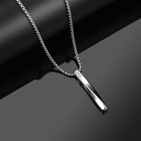 Personality Titanium Steel Necklace Hip Hop Simple Long Pendant Sweater Chain main image 1