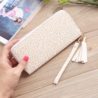 New Long Ladies Wallet Clutch Bag Tassel Multi-card Position Handbag sku image 1