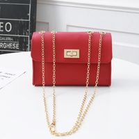 Summer Fashion Texture Simple Chain Small Square Phone Coin Purse Bag sku image 1