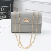 Summer Fashion Texture Simple Chain Small Square Phone Coin Purse Bag sku image 2