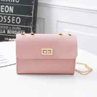 Summer Fashion Texture Simple Chain Small Square Phone Coin Purse Bag sku image 4