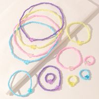 Colorful Rice Bead Necklace Bracelets Rings  Rings 12-piece Combination main image 10