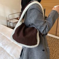 Fashion Large Capacity Shoulder New Winter Furry Frosted Fashion Casual Female Bag sku image 4