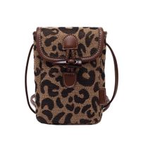 Retro Rhomboid Mobile Phone Bag New Trendy Leopard Fashion Single Shoulder Messenger Bag sku image 2