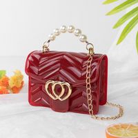 Pearl Handbag Pure Color Diamond Jelly Bag Cute Chain Bag sku image 4