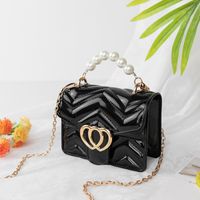 Women's Small Pvc Solid Color Basic Square Magnetic Buckle Crossbody Bag Jelly Bag Chain Bag sku image 5