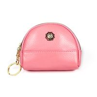 Multi-layer Simple Small Coin Purse Leather Coin Purse Double-layer Zipper Shell Small Card Bag sku image 1