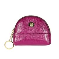 Multi-layer Simple Small Coin Purse Leather Coin Purse Double-layer Zipper Shell Small Card Bag sku image 2