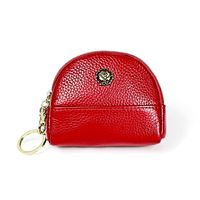 Multi-layer Simple Small Coin Purse Leather Coin Purse Double-layer Zipper Shell Small Card Bag sku image 3