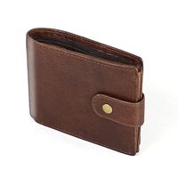 Leather Wallet Multi-card Slot Cowhide Card Holder Wallet Rfid Anti-scanning Men's Wallet sku image 1
