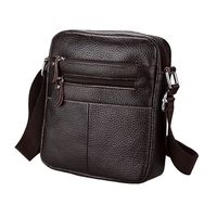 Simple Diagonal Bag Leather Men's Bag Shoulder Bag sku image 1