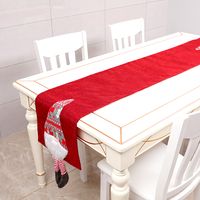 Christmas Decoration Faceless Doll Rudolph Dining Table Cloth Red main image 1