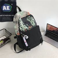 Fashion Personality Bag Graffiti Backpack Student Backpack sku image 7
