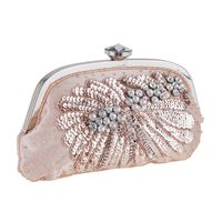 Exquisite Evening Party Bag Beaded Pearl Clutch Bag sku image 2