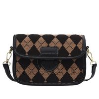 Lässige Kleine Tasche Neue Umhängetasche Herbst Und Winter Textur Umhängetasche Retro Kleine Quadratische Tasche sku image 1