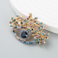 European And American Fashion Color Rhinestone Bow Brooch Cute Brooch Accessories sku image 1