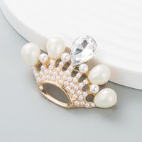 Nouveaux Accessoires Coréens Simples De Broche De Diamant De Couronne De Perle En Gros main image 6