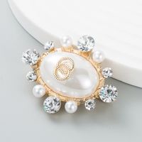 Nouveaux Accessoires Coréens Simples De Broche De Diamant De Couronne De Perle En Gros main image 7