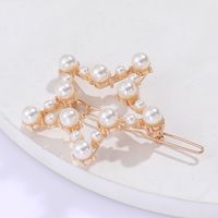 Star Shape Metal Inlaid Pearl Pearl Hairpin Hair Accessories main image 3