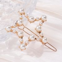 Star Shape Metal Inlaid Pearl Pearl Hairpin Hair Accessories main image 5