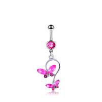 Piercing Multi-combination Pink Butterfly 6-piece Set Belly Button Ring Belly Button main image 3
