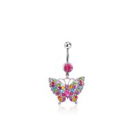 Piercing Multi-combination Pink Butterfly 6-piece Set Belly Button Ring Belly Button main image 6