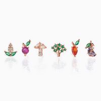 Pastoral Style Vegetable Series Ear Bone Screw Piercing Studs main image 4