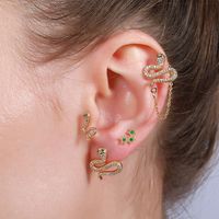 Classic Retro Snake-shaped Ear Bone Studs Screw Piercing Earrings main image 6