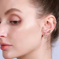 Classic Retro Snake-shaped Ear Bone Studs Screw Piercing Earrings main image 5