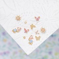 Heart Elephant Ear Bone Studs Animal Bolt Screw Ball Piercing Earrings main image 4