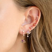 Spiral Ball Piercing Ear Bone Studs Exquisite Zirconium Ear Studs main image 3
