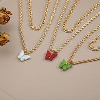 Vintage Style Butterfly Arylic Wholesale Necklace main image 4