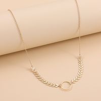 Simple Alloy Multilayer Clavicle Chain New Trend Round Necklace main image 1