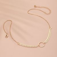 Simple Alloy Multilayer Clavicle Chain New Trend Round Necklace main image 4